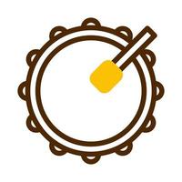 cama tambor ícone duotônico Castanho amarelo estilo Ramadã ilustração vetor elemento e símbolo perfeito.