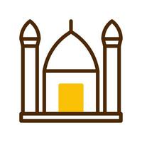 mesquita ícone duotônico Castanho amarelo estilo Ramadã ilustração vetor elemento e símbolo perfeito.