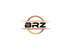 brz carta realeza elipse forma logotipo. brz escova arte logotipo. brz logotipo para uma empresa, negócios, e comercial usar. vetor