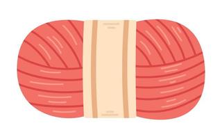 vetor lã meada. tricotar tópicos. acolhedor construindo passatempo. tricô. vermelho fio dentro plano Projeto.
