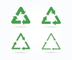 conjunto do reciclar ícone vetor. reciclar placa símbolo. vetor