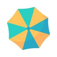 colorida de praia guarda-chuvas para proteção a partir de verão de praia aquecer. vetor