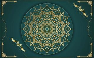 fundo de design de mandala ornamental de luxo em cor dourada para você vetor