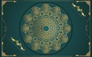 fundo de design de mandala ornamental de luxo em cor dourada para você vetor