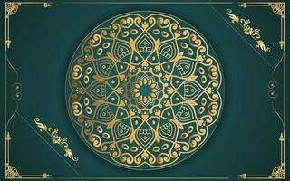 fundo de design de mandala ornamental de luxo em cor dourada para você vetor