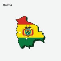 Bolívia país nação bandeira mapa infográfico vetor