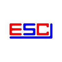 Esc carta logotipo criativo Projeto com vetor gráfico, Esc simples e moderno logotipo.
