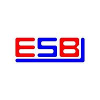 ESB carta logotipo criativo Projeto com vetor gráfico, ESB simples e moderno logotipo.