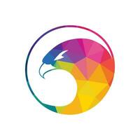 design de logotipo de vetor de falcão. conceito de design de logotipo criativo com pássaro artístico e simplificado.