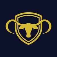 texas longhorn, país ocidental touro gado vintage retro logotipo vetor