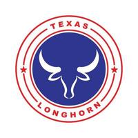 texas longhorn, país ocidental touro gado vintage retro logotipo vetor