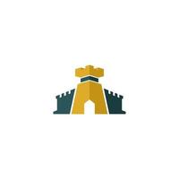 castelo logotipo Projeto inspiração com criativo modelo vetor