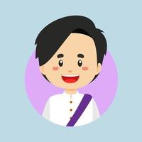 avatar do uma Camboja personagem vetor