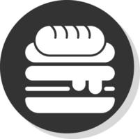 design de ícone vetorial de sanduíche cubano vetor