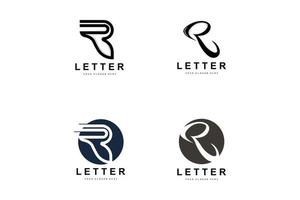 logotipo da letra r, símbolo do alfabeto vetorial, design para logotipos de marcas com letra inicial vetor