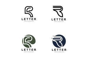 logotipo da letra r, símbolo do alfabeto vetorial, design para logotipos de marcas com letra inicial vetor