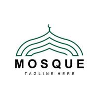 mesquita logotipo, islâmico adoração projeto, eid al fitr mesquita construção vetor ícone modelo, Ramadã, eid al adha