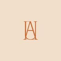 minimalista e elegante au carta com serifa estilo logotipo Projeto vetor. perfeito para moda, Cosmético, marca, e criativo estúdio vetor