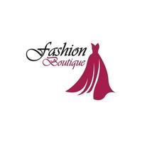 lindo vestir mulher logotipo simples criativo para boutique moda fazer compras logotipo vetor