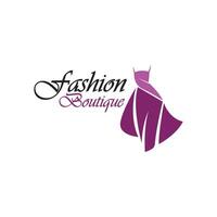 lindo vestir mulher logotipo simples criativo para boutique moda fazer compras logotipo vetor