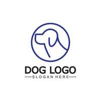 cachorro logotipo e ícone Projeto vetor ilustração