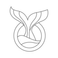 peixe rabo logotipo ícone Projeto vetor