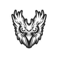 uma gracioso simples Preto coruja logotipo. isolado. vetor
