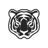 a requintado Preto branco logotipo é uma tigre. isolado. vetor