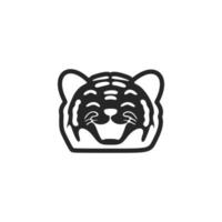 chique Preto e branco fofa tigre logotipo. Boa para negócios. vetor