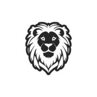 lindo Preto e branco fofa leão logotipo. Boa para o negócio e marcas. vetor