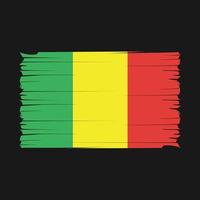vetor de pincel de bandeira do mali