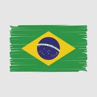 vetor de escova de bandeira do brasil