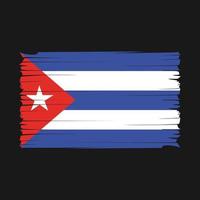 vetor de pincel de bandeira de cuba
