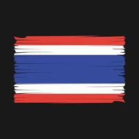 vetor de escova de bandeira da tailândia