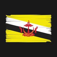 vetor de escova de bandeira de brunei