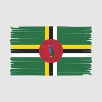 vetor de pincel de bandeira dominica