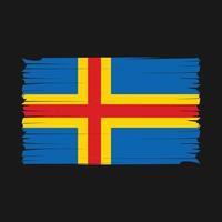 vetor de pincel de bandeira das ilhas aland