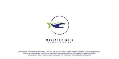 massagem logotipo com criativo e único Projeto conceito Prêmio vetor