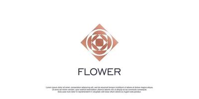 flor logotipo com criativo Projeto ícone vetor ilustração