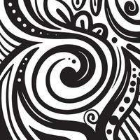 ilustração em vetor doodle preto e branco. artes de linha desenhadas à mão fundos abstratos padrão geométrico para impressão, papel de parede, banner, pôster, arte de parede, decorativo