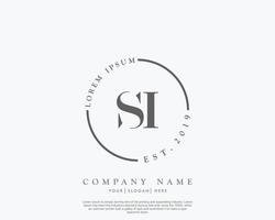 inicial carta si feminino logotipo beleza monograma e elegante logotipo projeto, caligrafia logotipo do inicial assinatura, casamento, moda, floral e botânico com criativo modelo vetor