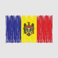 escova de bandeira da moldova vetor