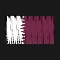 escova de bandeira do qatar vetor