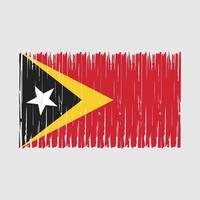 escova de bandeira de timor leste vetor