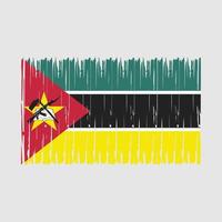 escova de bandeira de moçambique vetor