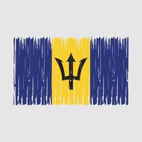 escova de bandeira de barbados vetor