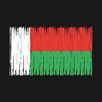 escova de bandeira de madagascar vetor