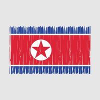escova de bandeira da coreia do norte vetor
