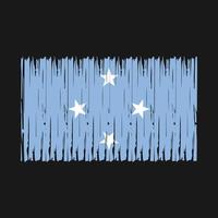 escova de bandeira da micronesia vetor