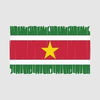 ilustração vetorial de pincel de bandeira do suriname vetor